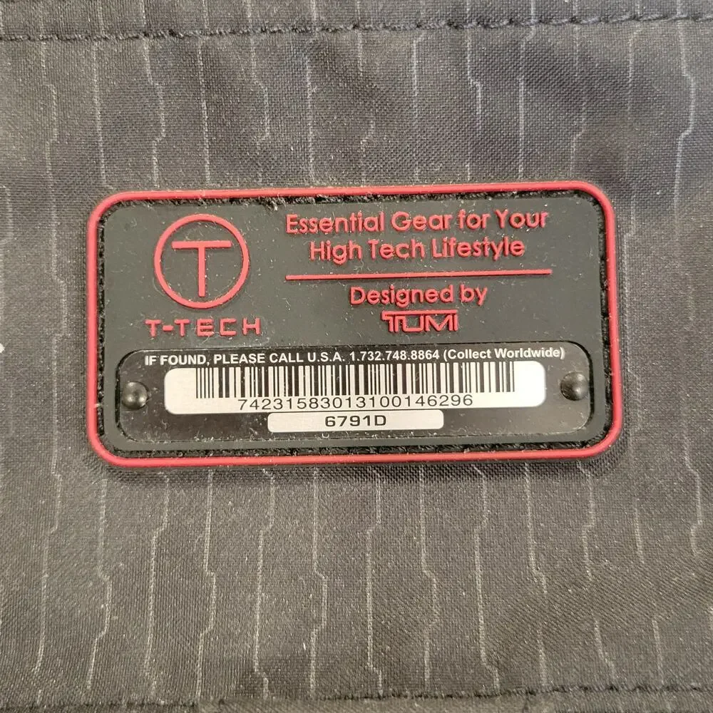 Tumi T-Tech 6791D Gray Nylon Presidio Doyle Hanging Travel Toiletry Case Kit Bag